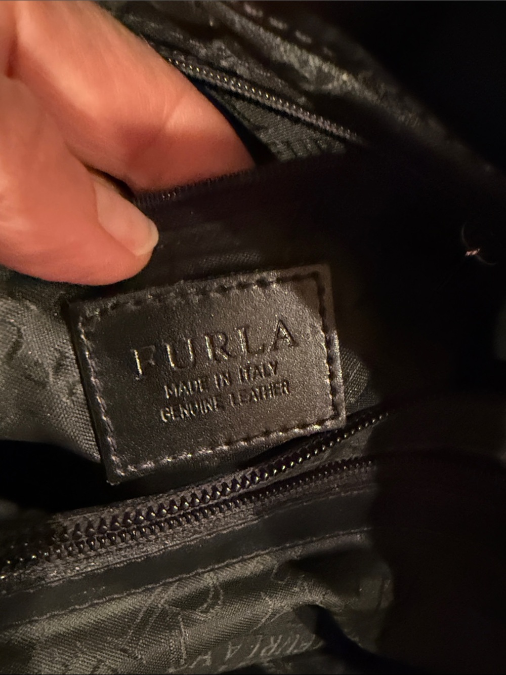 Furla Classic Black Leather Tote with Buckle Detail - Picture 7 of 16